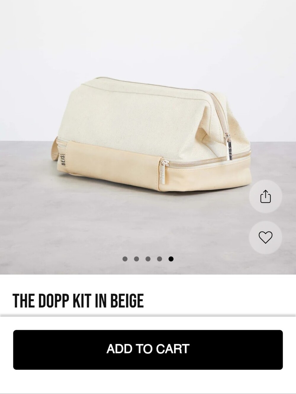 BEIS Canvas and Leather Dopp Kit - Picture 13 of 13